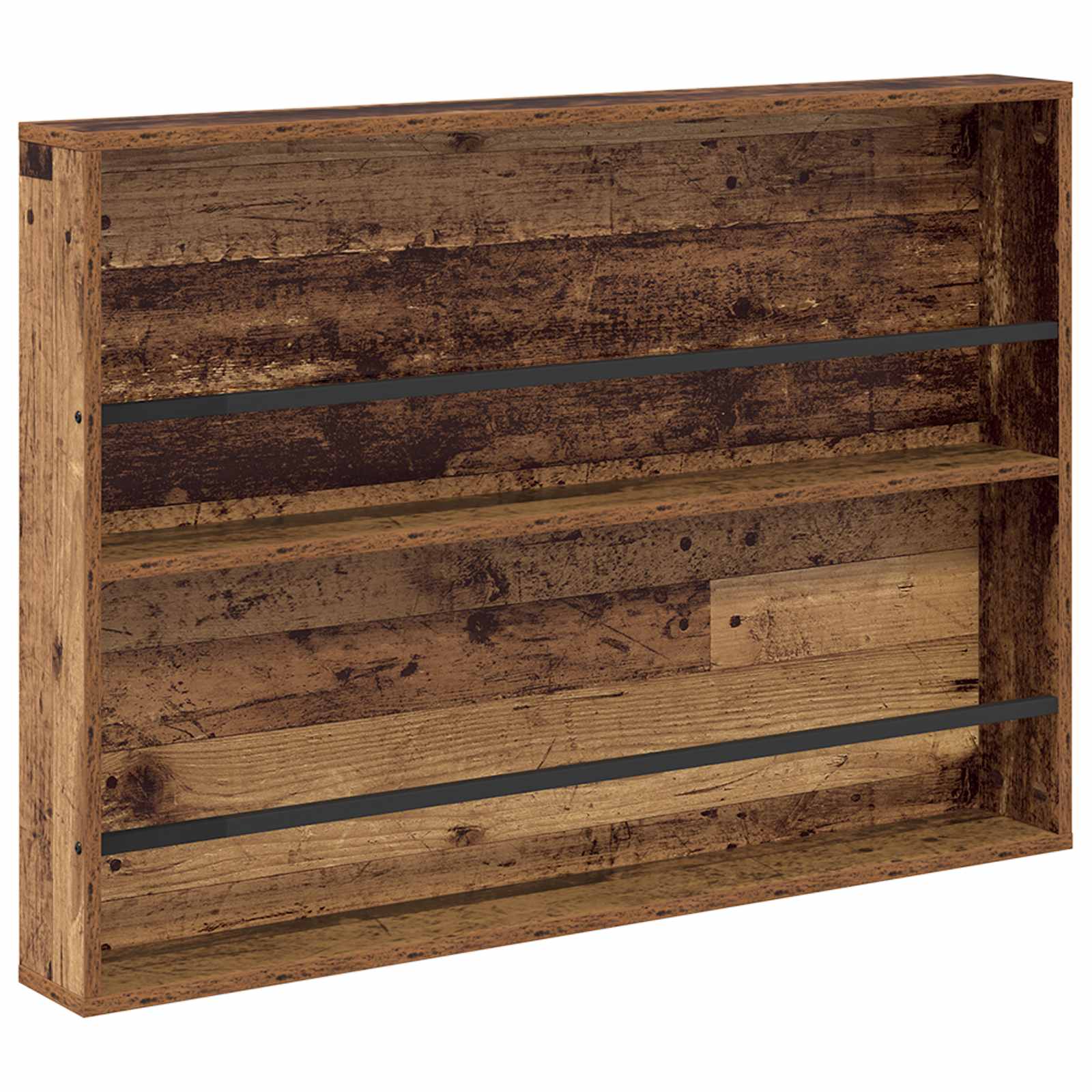 vidaXL Magazine Rack Old Wood 100 x 12 x 70 cm Engineered Wood 2