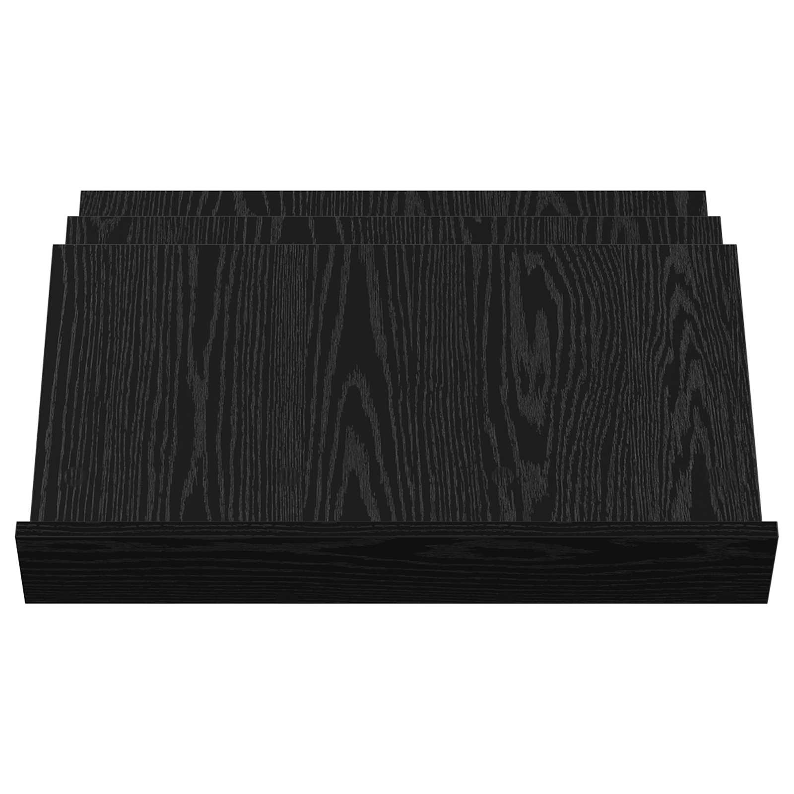 vidaXL Magazine Rack Black Oak 65 x 53 x 28.5 cm Engineered Wood 5