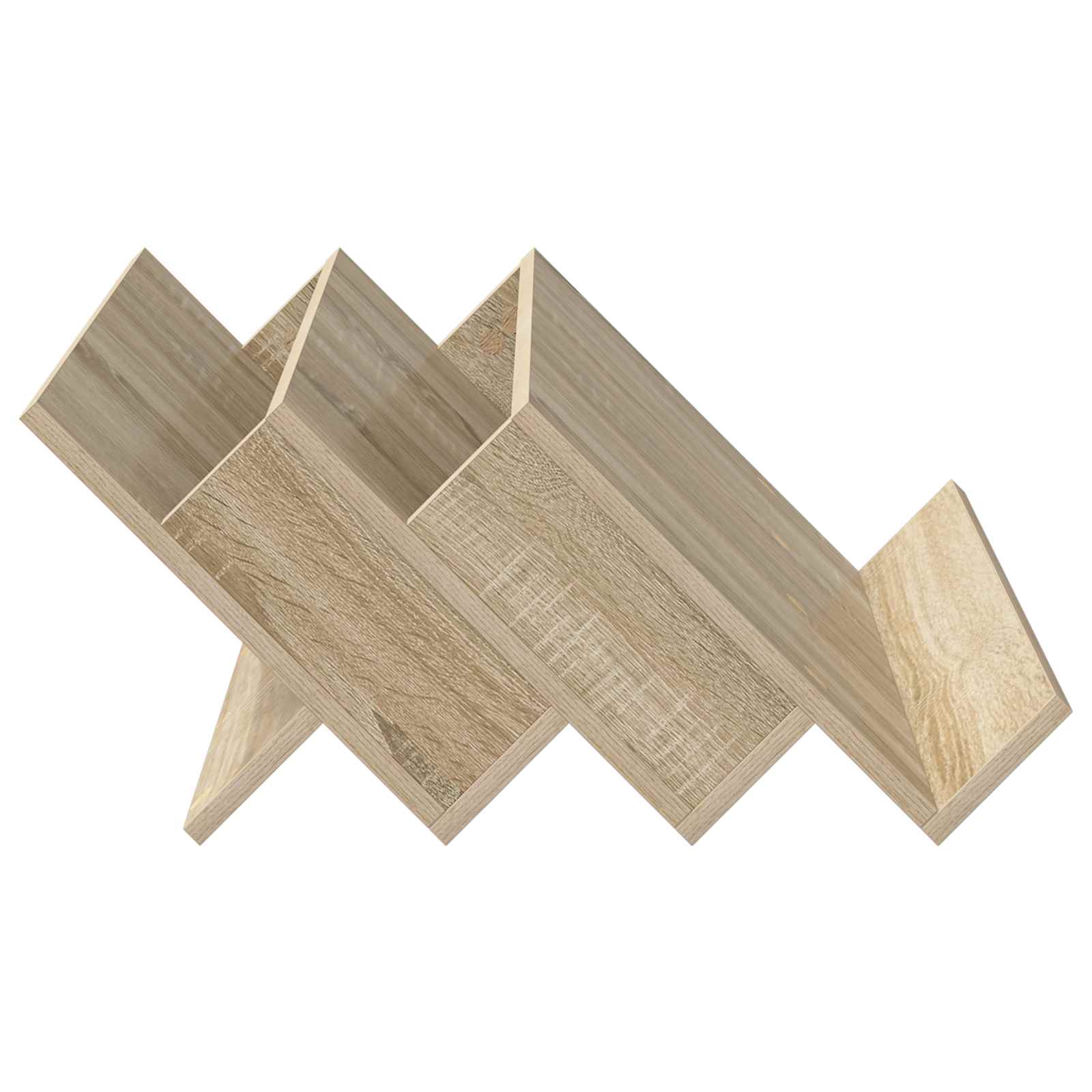vidaXL Magazine Rack Sonoma Oak 65 x 53 x 28.5 cm Engineered Wood 6