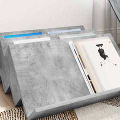 vidaXL Magazine Rack Concerte Grey 65 x 53 x 28.5 cm Engineered Wood 4