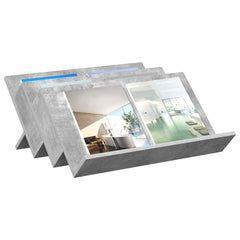 vidaXL Magazine Rack Concerte Grey 65 x 53 x 28.5 cm Engineered Wood 3