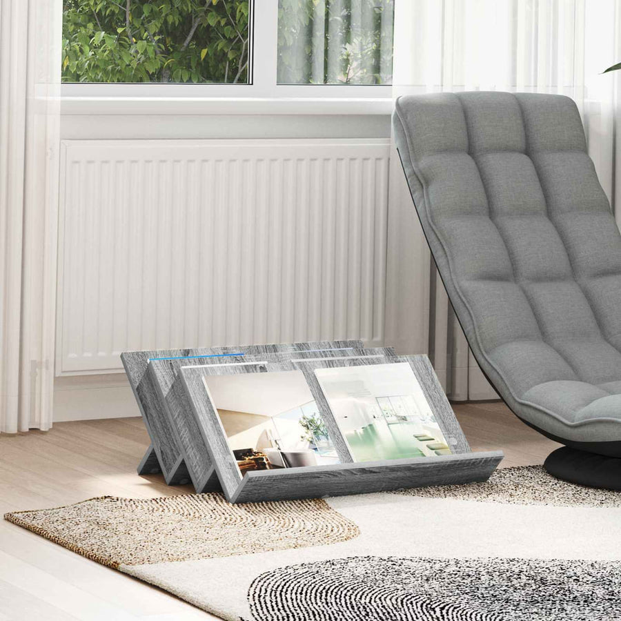 Magazine Rack Grey Sonoma Engineered Wood