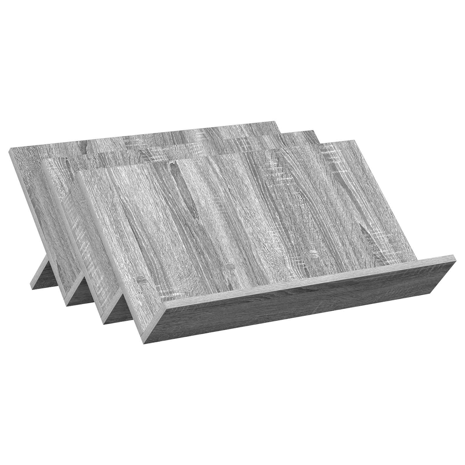 vidaXL Magazine Rack Grey Sonoma 65 x 53 x 28.5 cm Engineered Wood 2