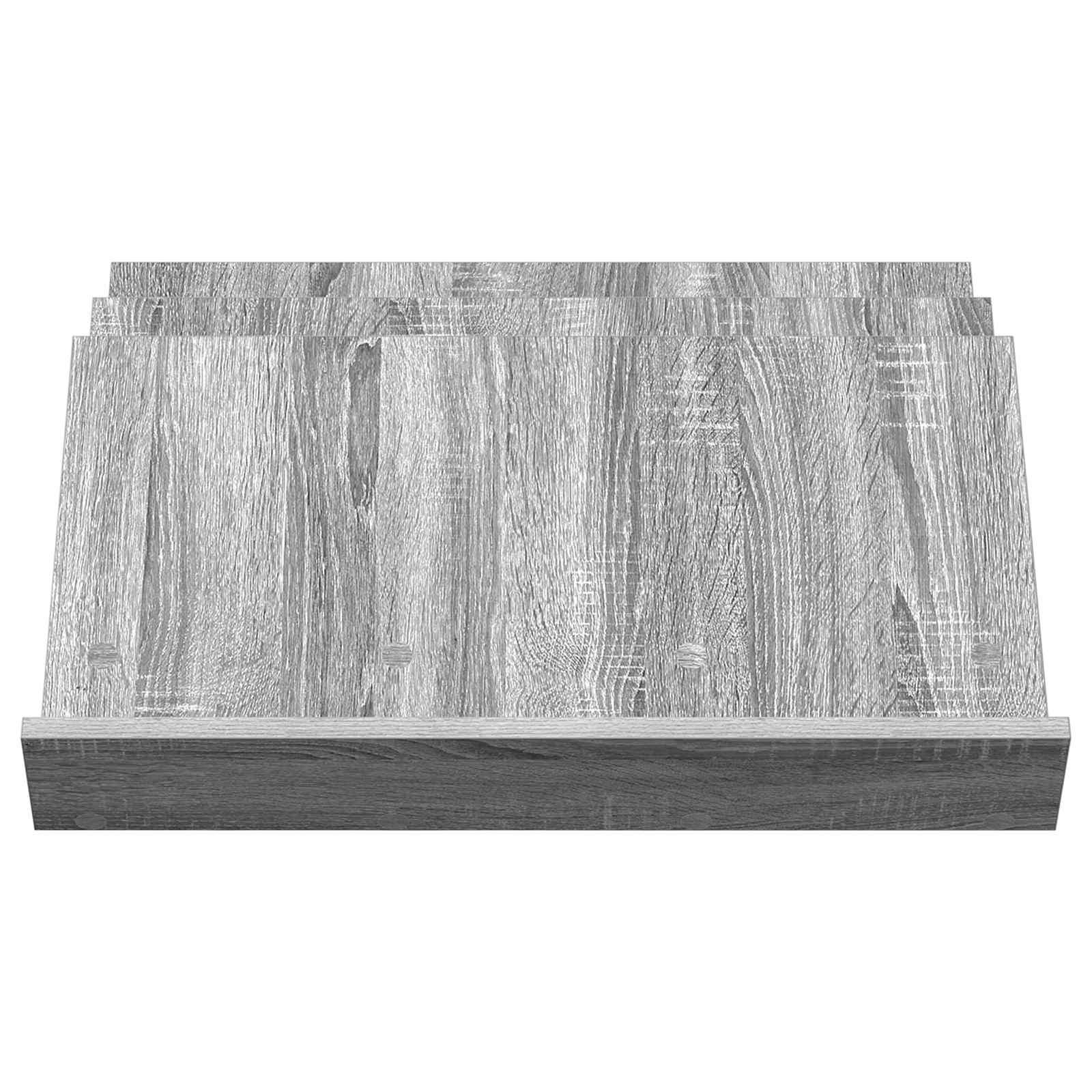 vidaXL Magazine Rack Grey Sonoma 65 x 53 x 28.5 cm Engineered Wood 5