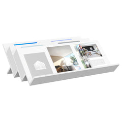 vidaXL Magazine Rack White 90 x 53 x 28.5 cm Engineered Wood 3