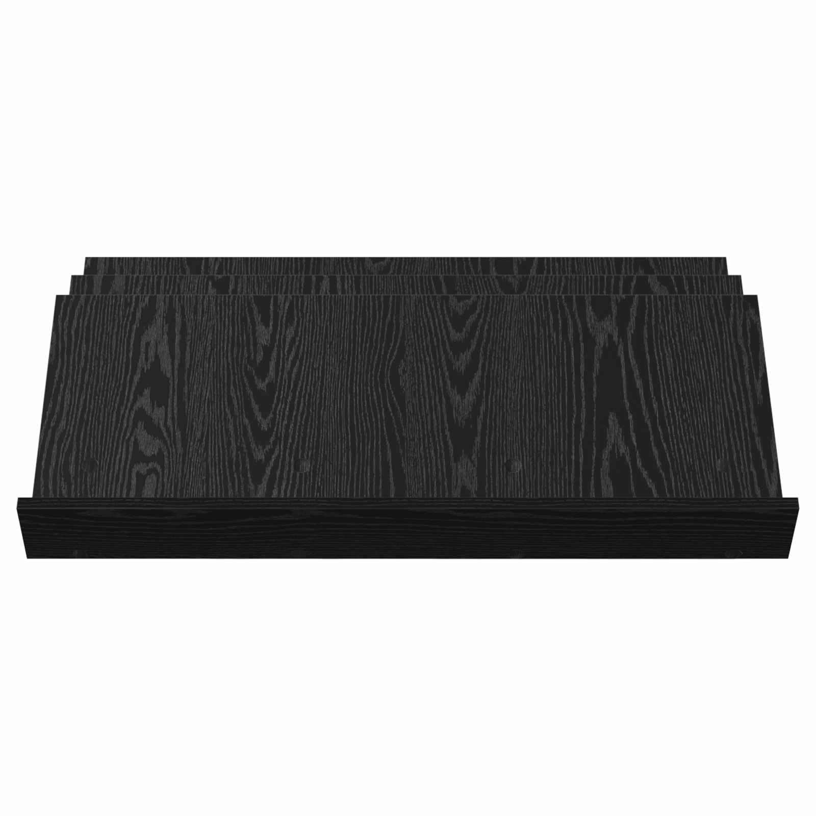 vidaXL Magazine Rack Black Oak 90 x 53 x 28.5 cm Engineered Wood 5