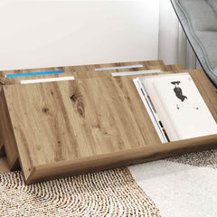 vidaXL Magazine Rack Artisan Oak 90 x 53 x 28.5 cm Engineered Wood 4