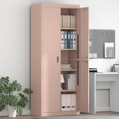 Storage Cabinet Steel Width 80 cm Pink 200 cm