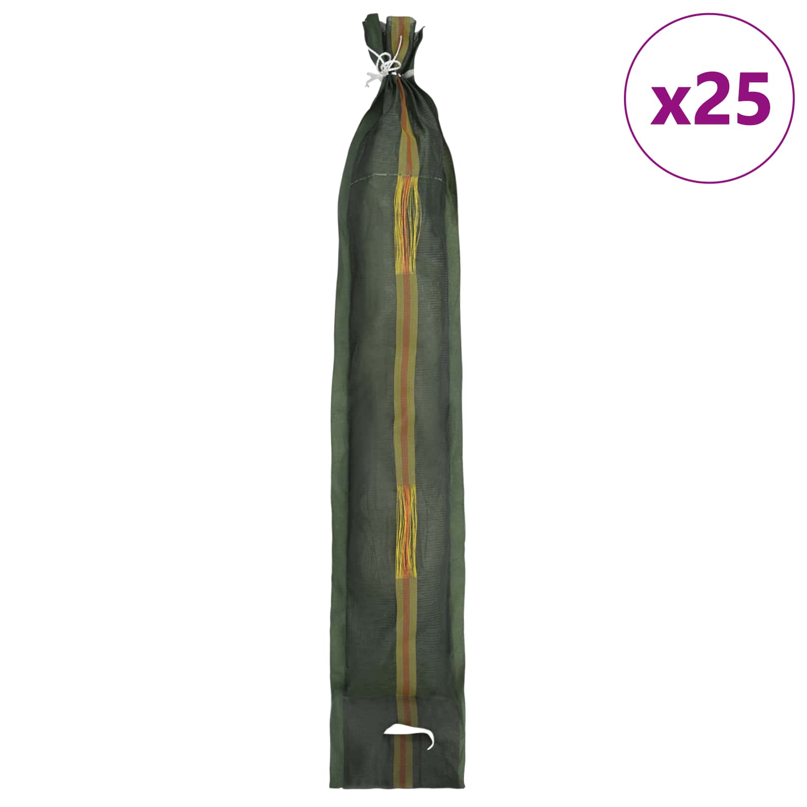 vidaXL Sandbags 25 pcs Dark Green 100 x 25 cm HDPE 3