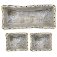Planter Basket GENDT 3 pcs Natural Kubu Rattan Grey