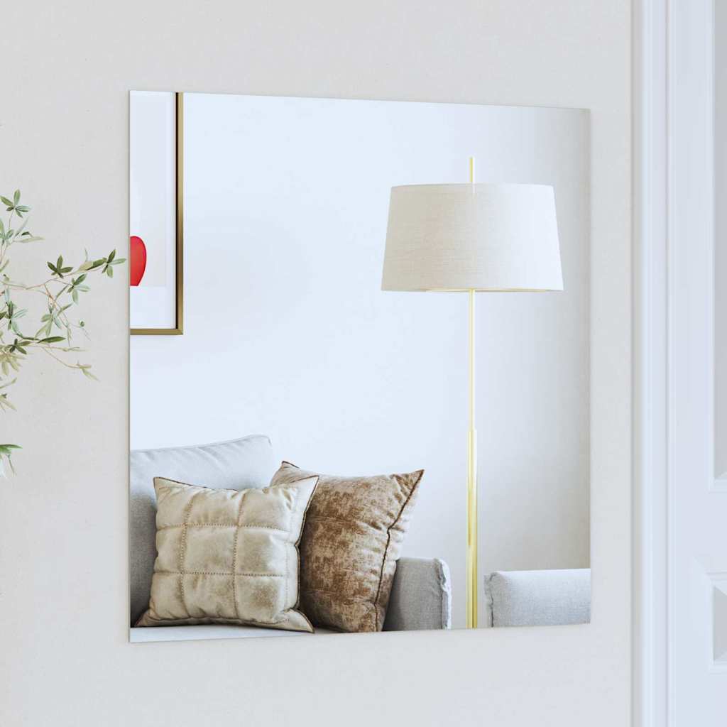 vidaXL Wall Mirror Square 60 x 60 cm Tempered Glass 1