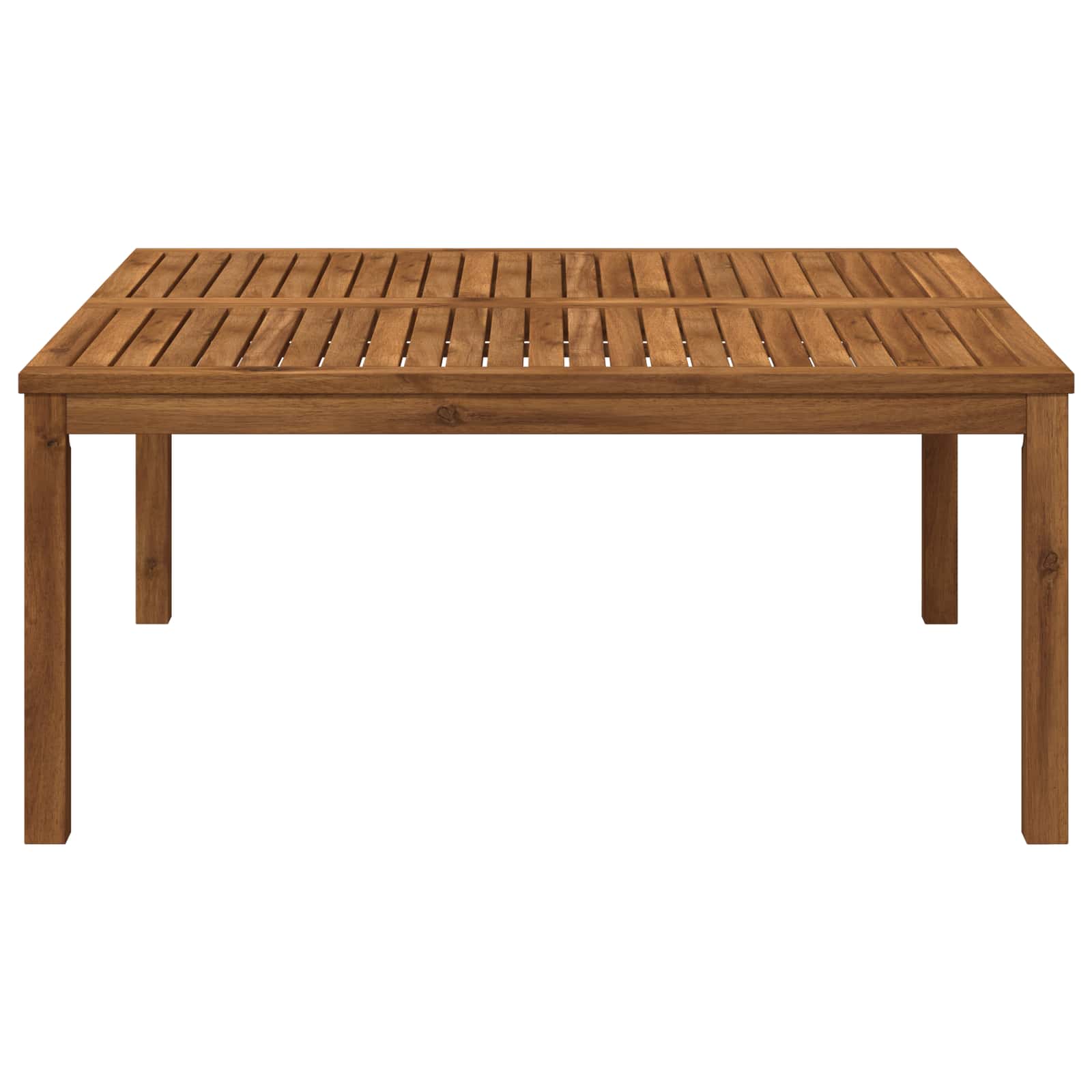 vidaXL Coffee Table Natural 100 x 100.5 x 45 cm Solid Acacia Wood 4