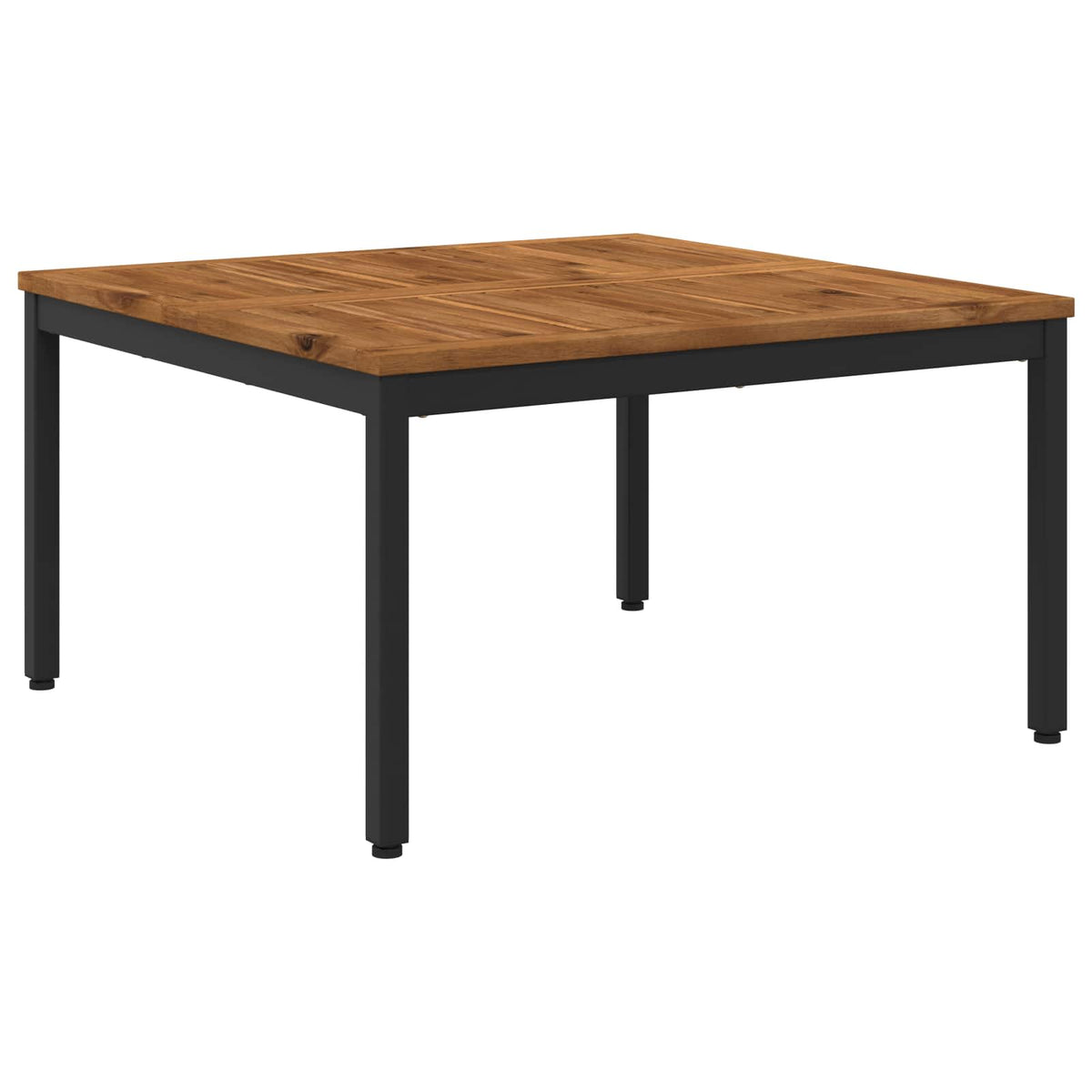 Coffee Table NAARDEN Natural and black 80 cm 80.5 cm