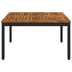 Coffee Table NAARDEN Natural and black 80 cm 80.5 cm