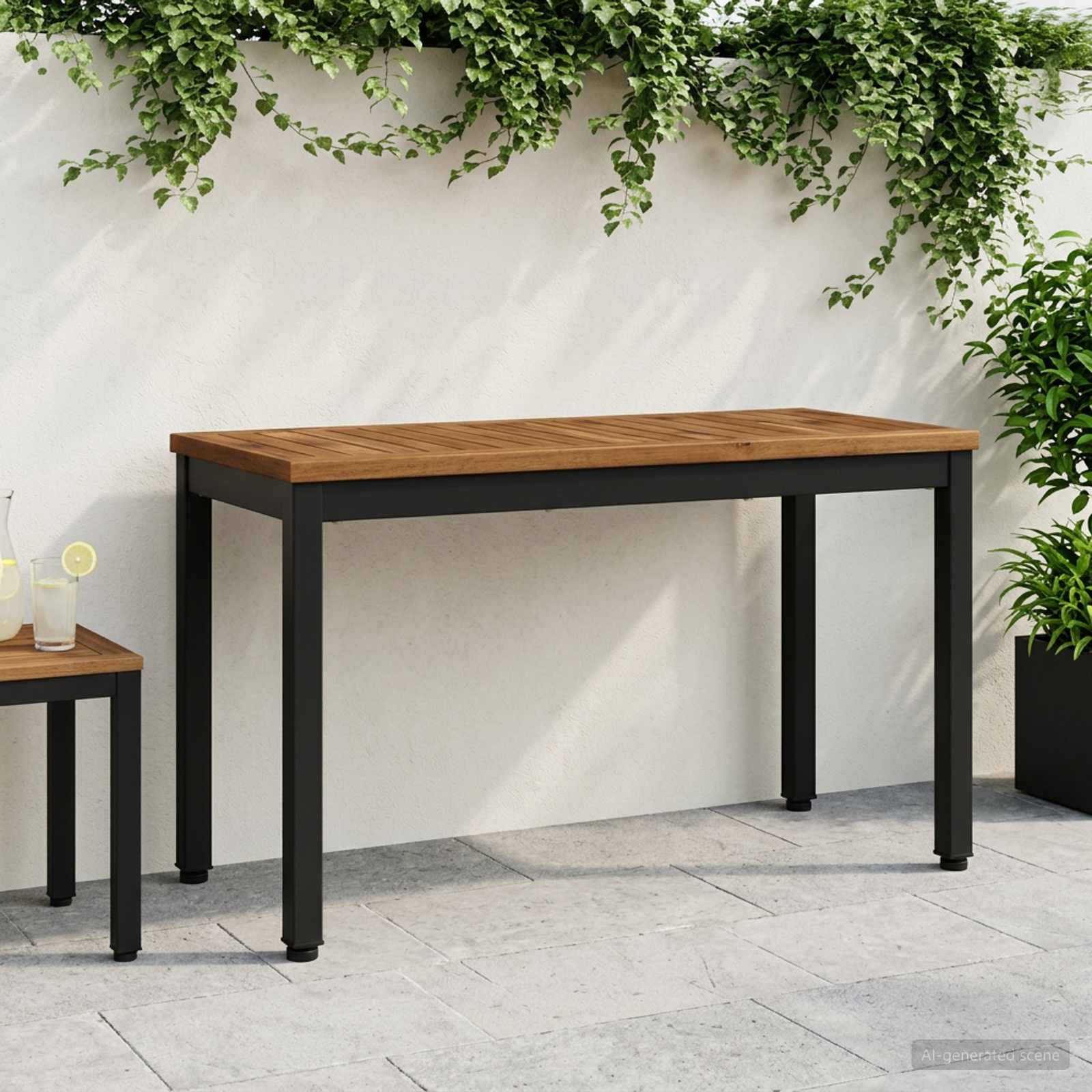 vidaXL Garden Bench 80.5 x 35 x 45 cm Solid Acacia Wood Rectangular 1