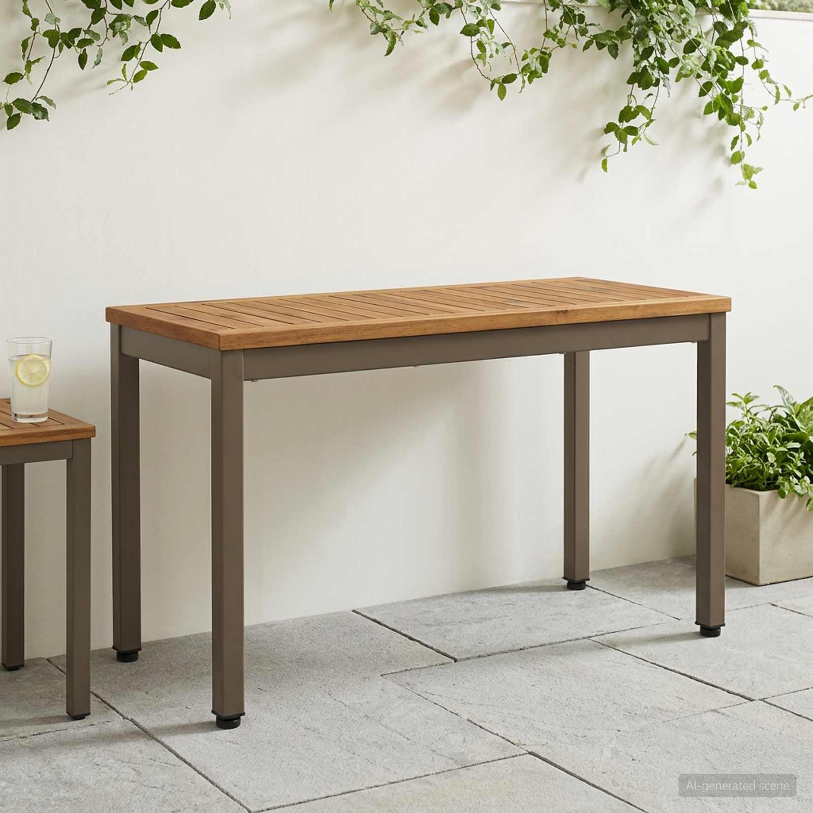 vidaXL Garden Bench 80.5 x 35 x 45 cm Solid Acacia Wood Rectangular 1