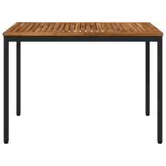 vidaXL Garden Dinner Table Natural and Black 108.5 x 55 x 75 cm 3