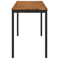 vidaXL Garden Dinner Table Natural and Black 108.5 x 55 x 75 cm 4