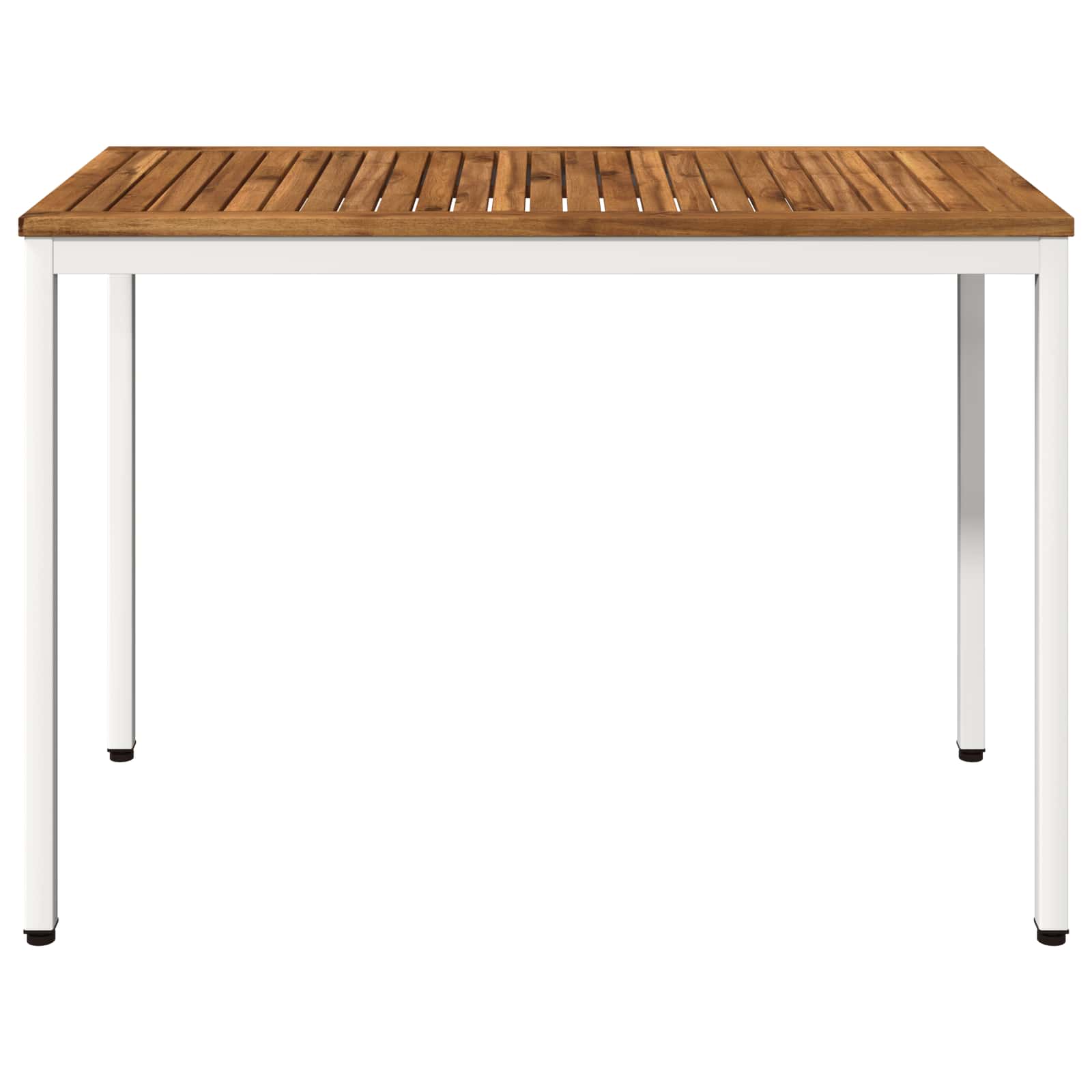 vidaXL Garden Dinner Table Natural and White 108.5 x 55 x 75 cm 3
