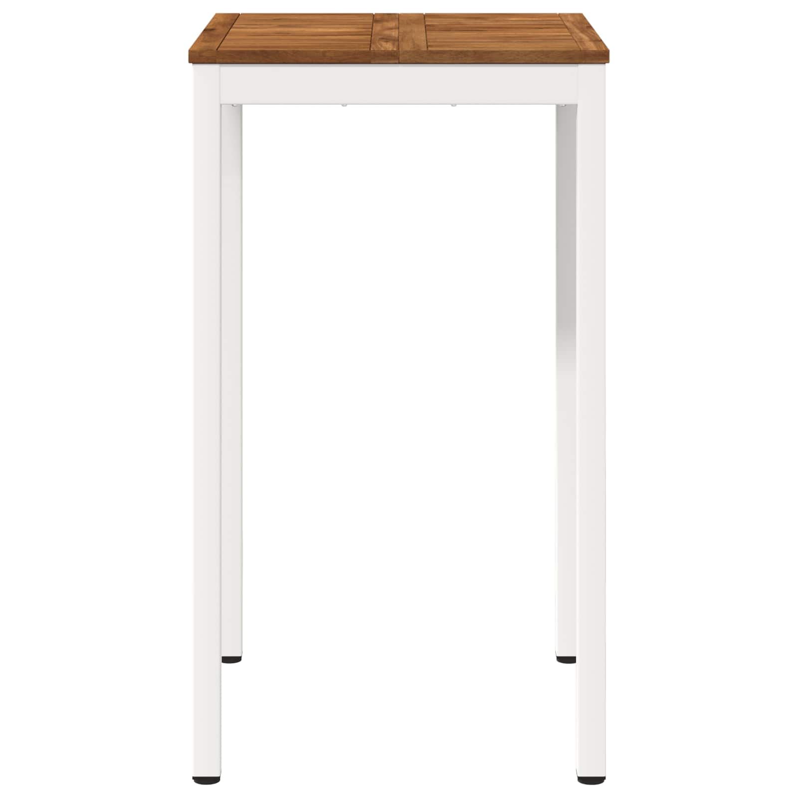 vidaXL Garden Bar Table Natural and White 60 x 60.5 x 105 cm 3