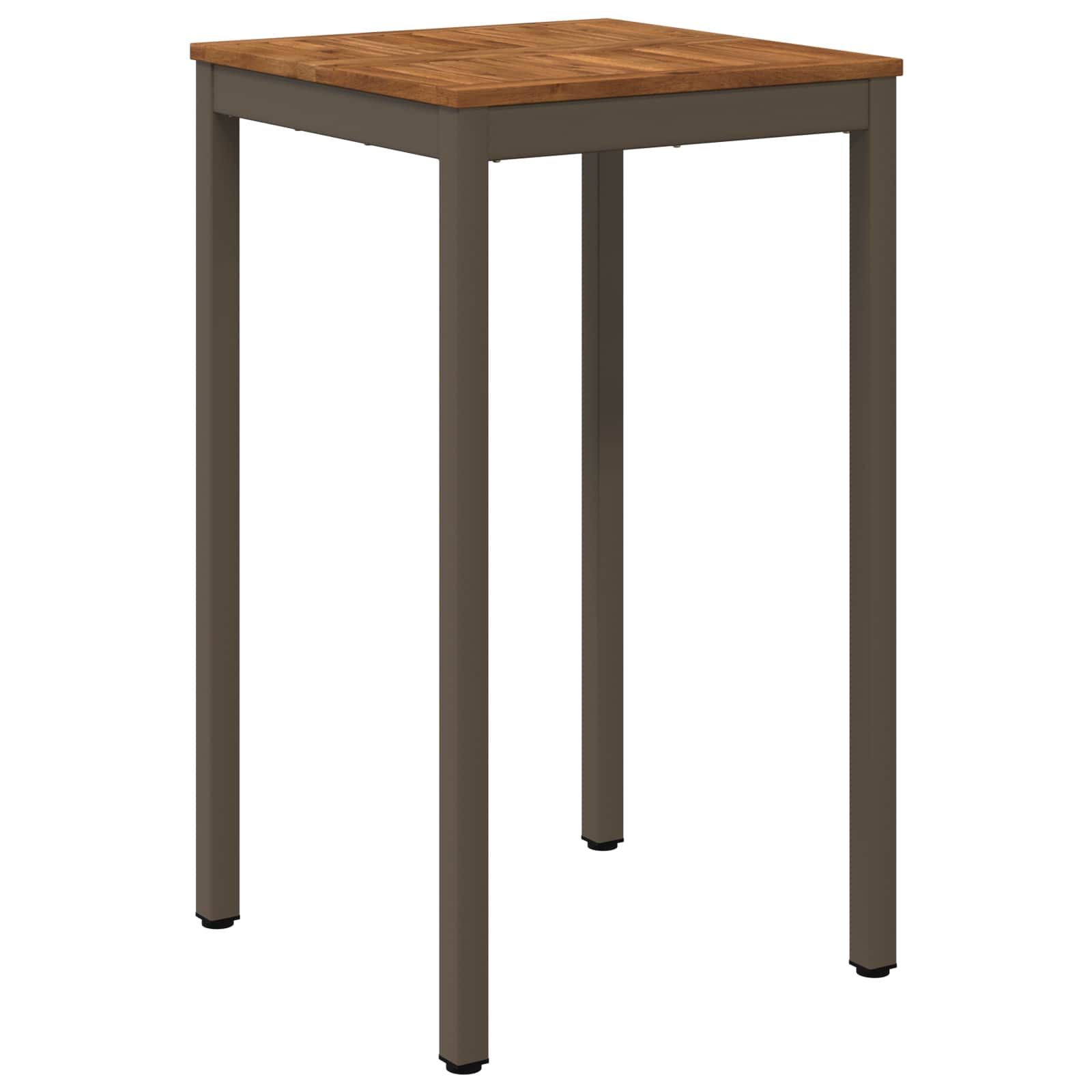 vidaXL Garden Bar Table Natural and Coffee 60 x 60.5 x 105 cm 2