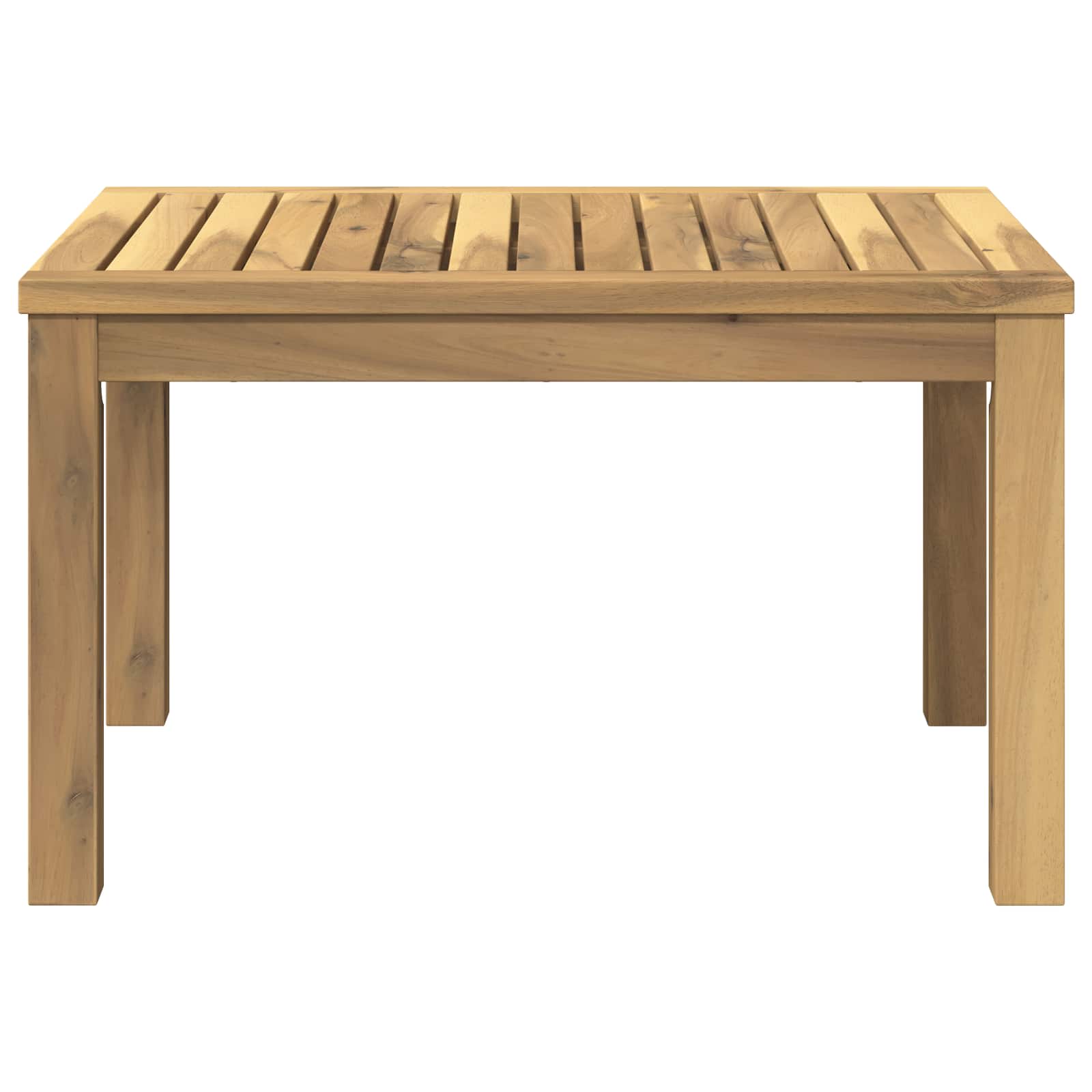 vidaXL Coffee Table White 50 x 60.5 x 36 cm Solid Acacia Wood 4