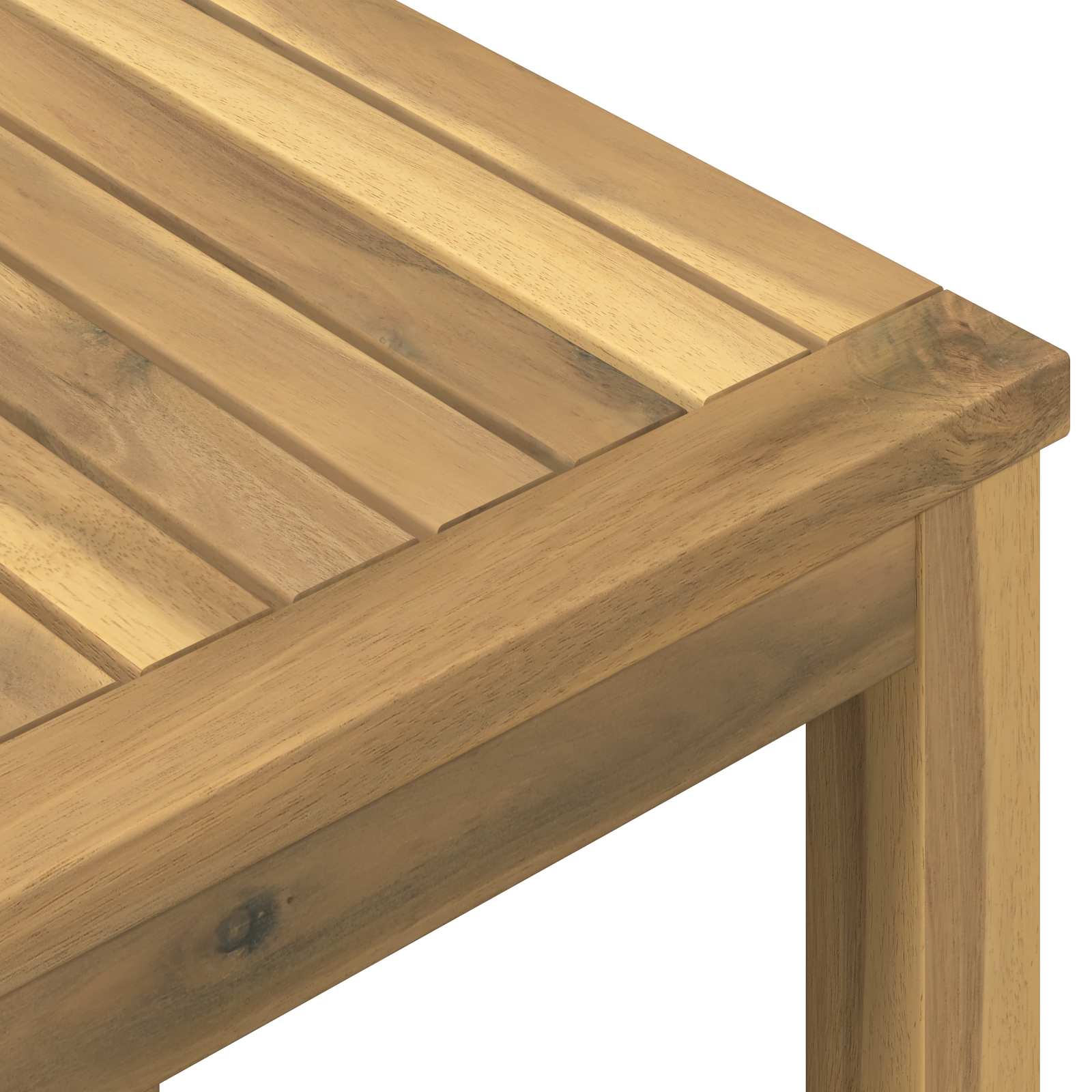 vidaXL Coffee Table White 100 x 100.5 x 45 cm Solid Acacia Wood 6
