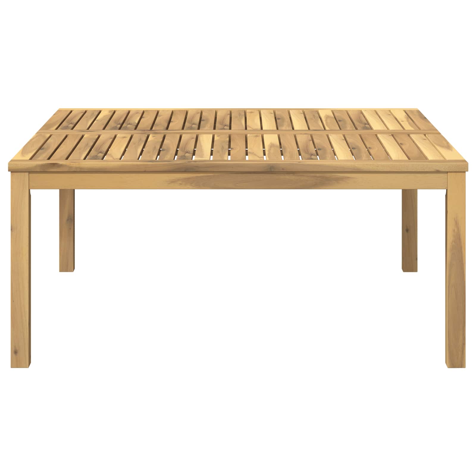 vidaXL Coffee Table White 100 x 100.5 x 45 cm Solid Acacia Wood 4