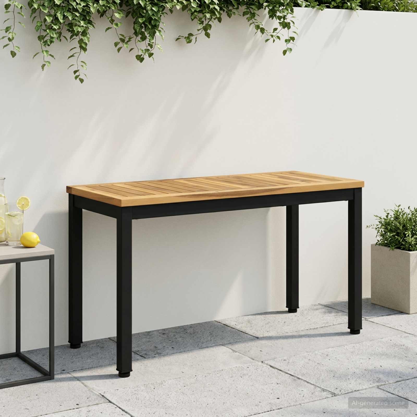 vidaXL Garden Bench 80.5 x 35 x 45 cm Solid Acacia Wood Rectangular 1