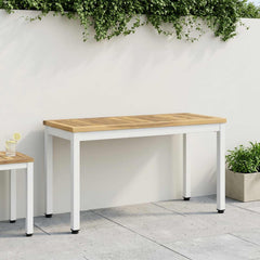 vidaXL Garden Bench 80.5 x 35 x 45 cm Solid Acacia Wood White 1