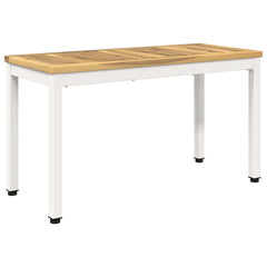 vidaXL Garden Bench 80.5 x 35 x 45 cm Solid Acacia Wood White 2