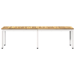 vidaXL Garden Bench 161 x 35 x 45 cm Solid Acacia Wood White 3