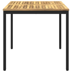 vidaXL Garden Dinner Table White and Black 80 x 80.5 x 75 cm 3