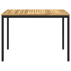vidaXL Garden Dinner Table White and Black 108.5 x 55 x 75 cm 3