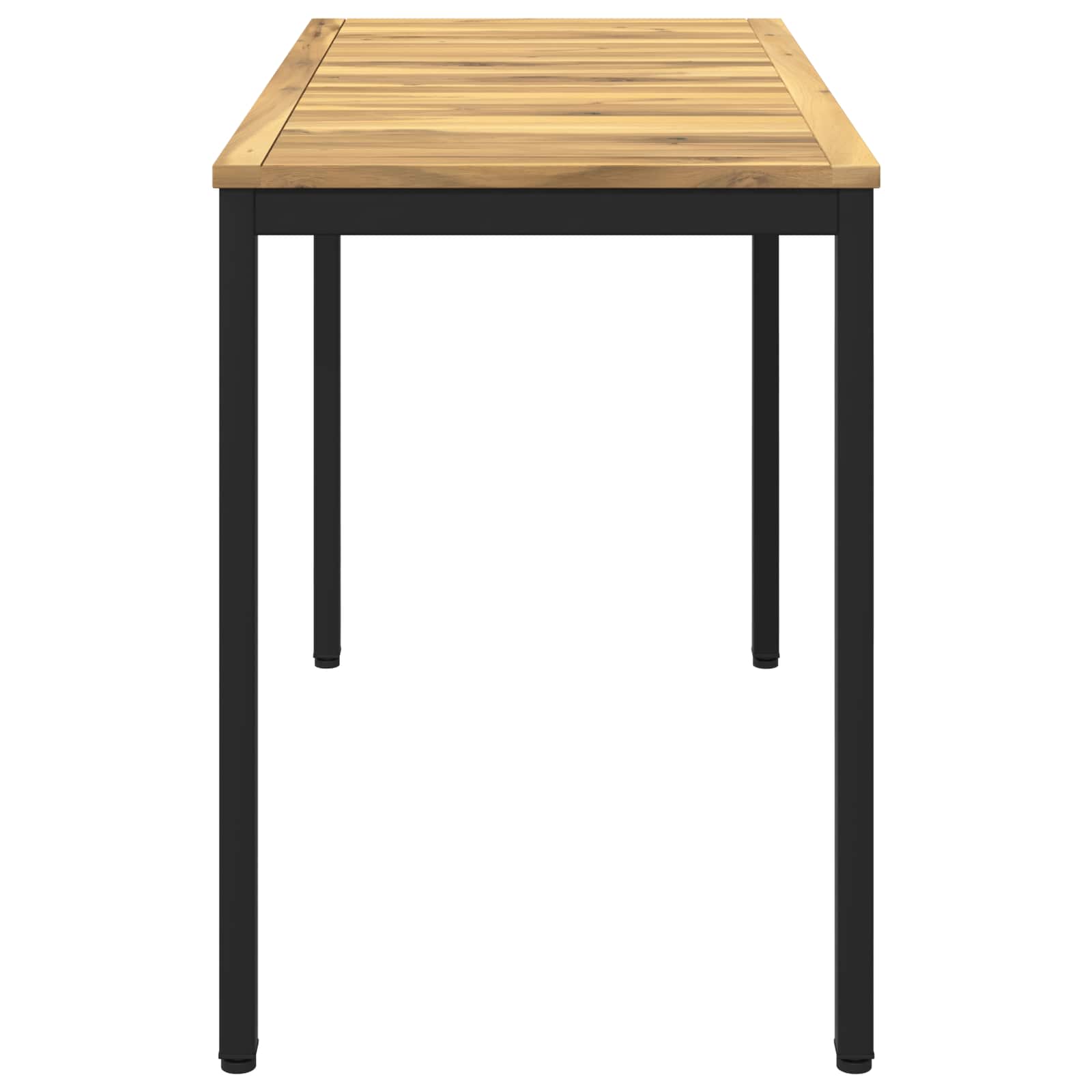 vidaXL Garden Dinner Table White and Black 108.5 x 55 x 75 cm 4
