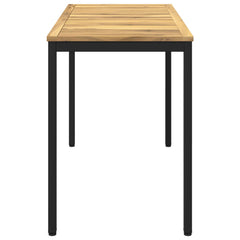 vidaXL Garden Dinner Table White and Black 108.5 x 55 x 75 cm 4