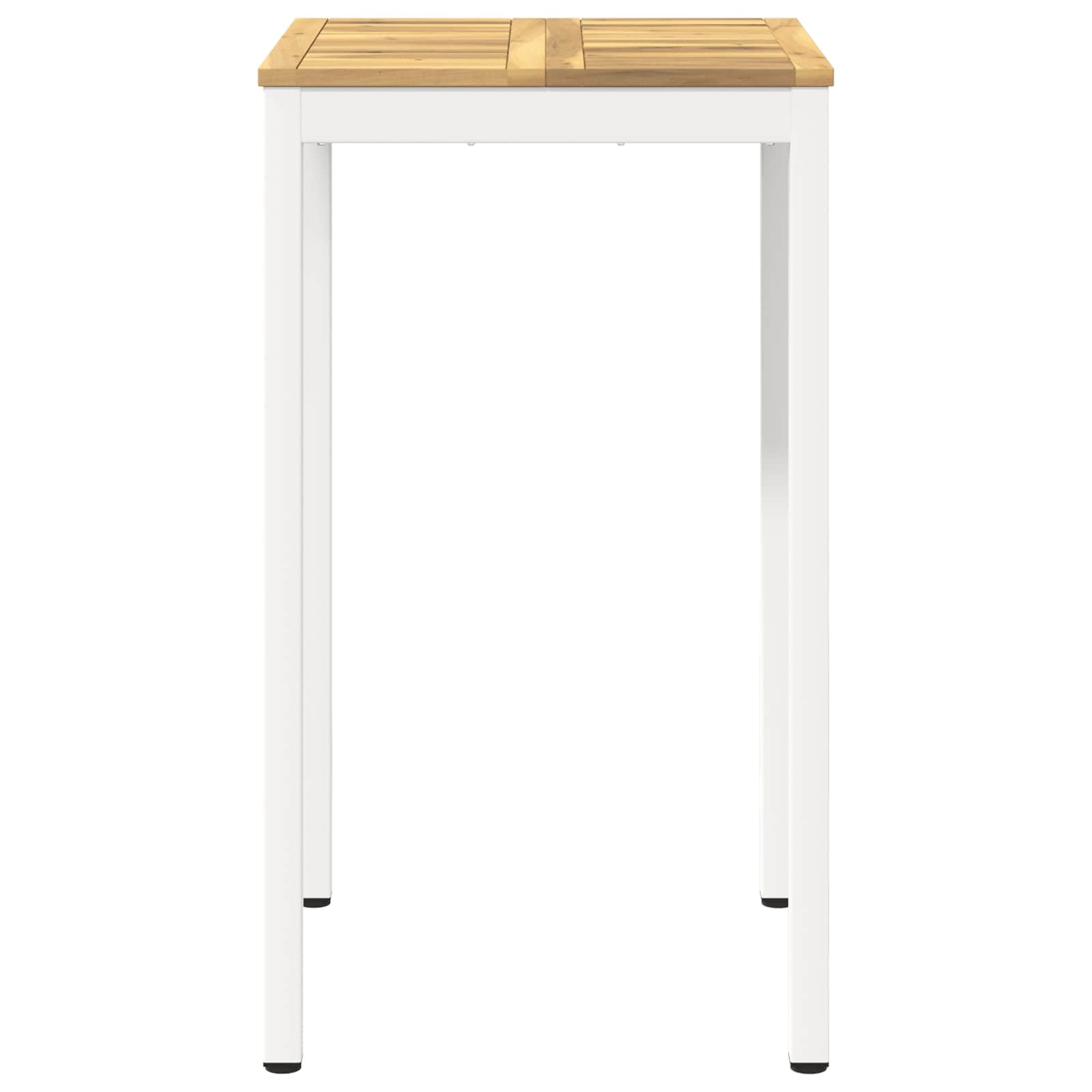 vidaXL Garden Bar Table White 60 x 60.5 x 105 cm Solid Acacia Wood 3