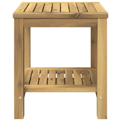 Coffee Table Solid Acacia Wood Whitewash 40.5 cm 40 cm