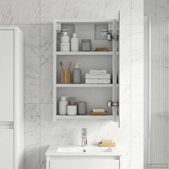 vidaXL Bathroom Mirror Cabinet White 30 x 10.5 x 50 cm Engineered wood 1