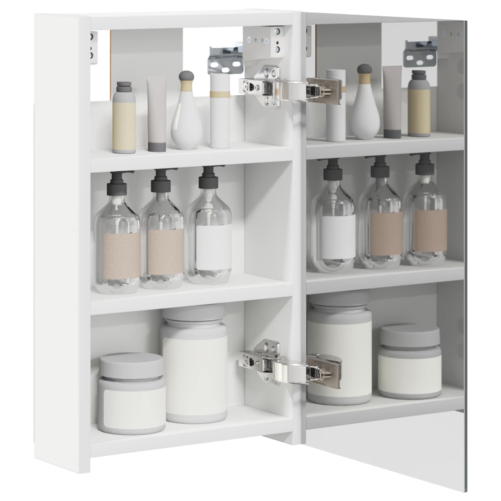 vidaXL Bathroom Mirror Cabinet White 30 x 10.5 x 50 cm Engineered wood 3