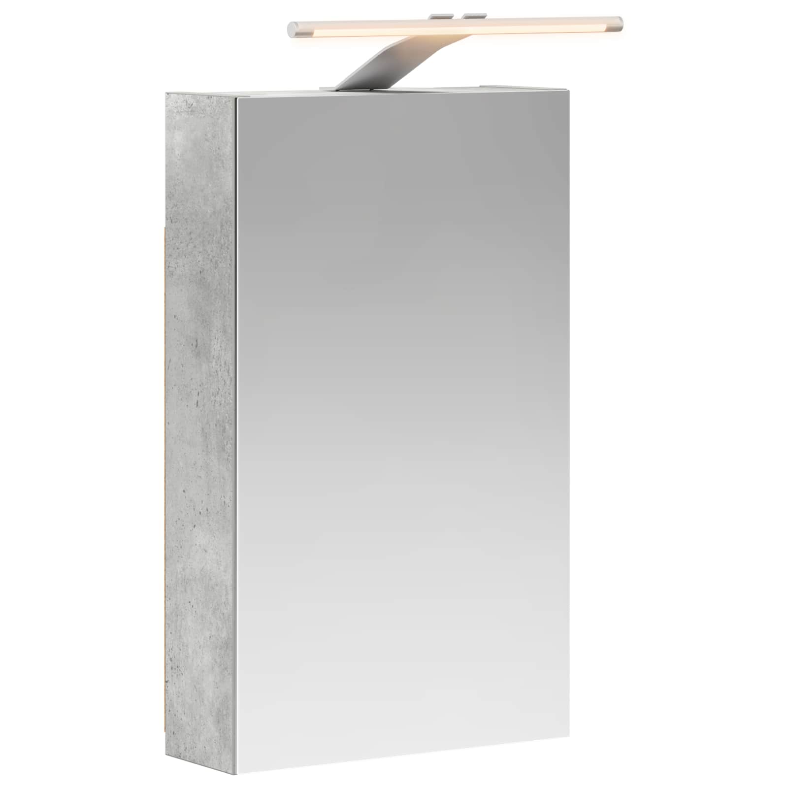 vidaXL Bathroom Mirror Cabinet Concrete Grey 30 x 10.5 x 50 cm 2