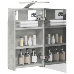 vidaXL Bathroom Mirror Cabinet Concrete Grey 30 x 10.5 x 50 cm 3