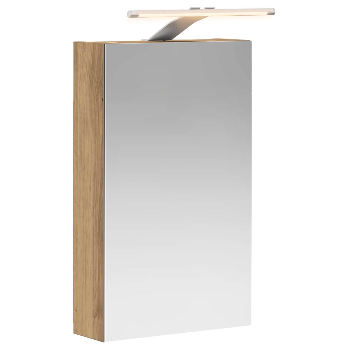 Bathroom Mirror Cabinet with LED Depth 10.5 cm Artisan oak