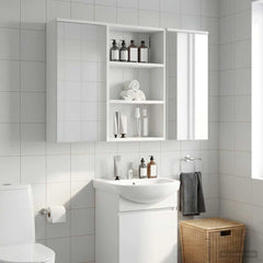 vidaXL Bathroom Wall Cabinet White 40 x 16 x 62.5 cm Engineered wood 1