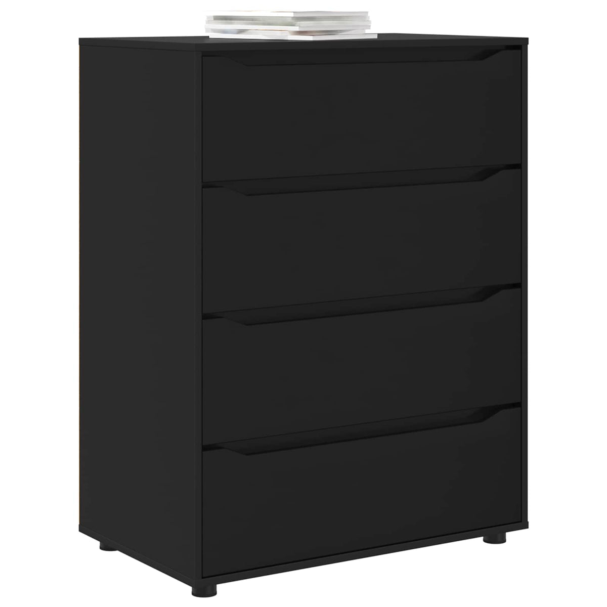 Storage Cabinets 80 x 48 x 105 cm Engineered Wood Depth 48 cm Height 105 cm Width 80 cm Black