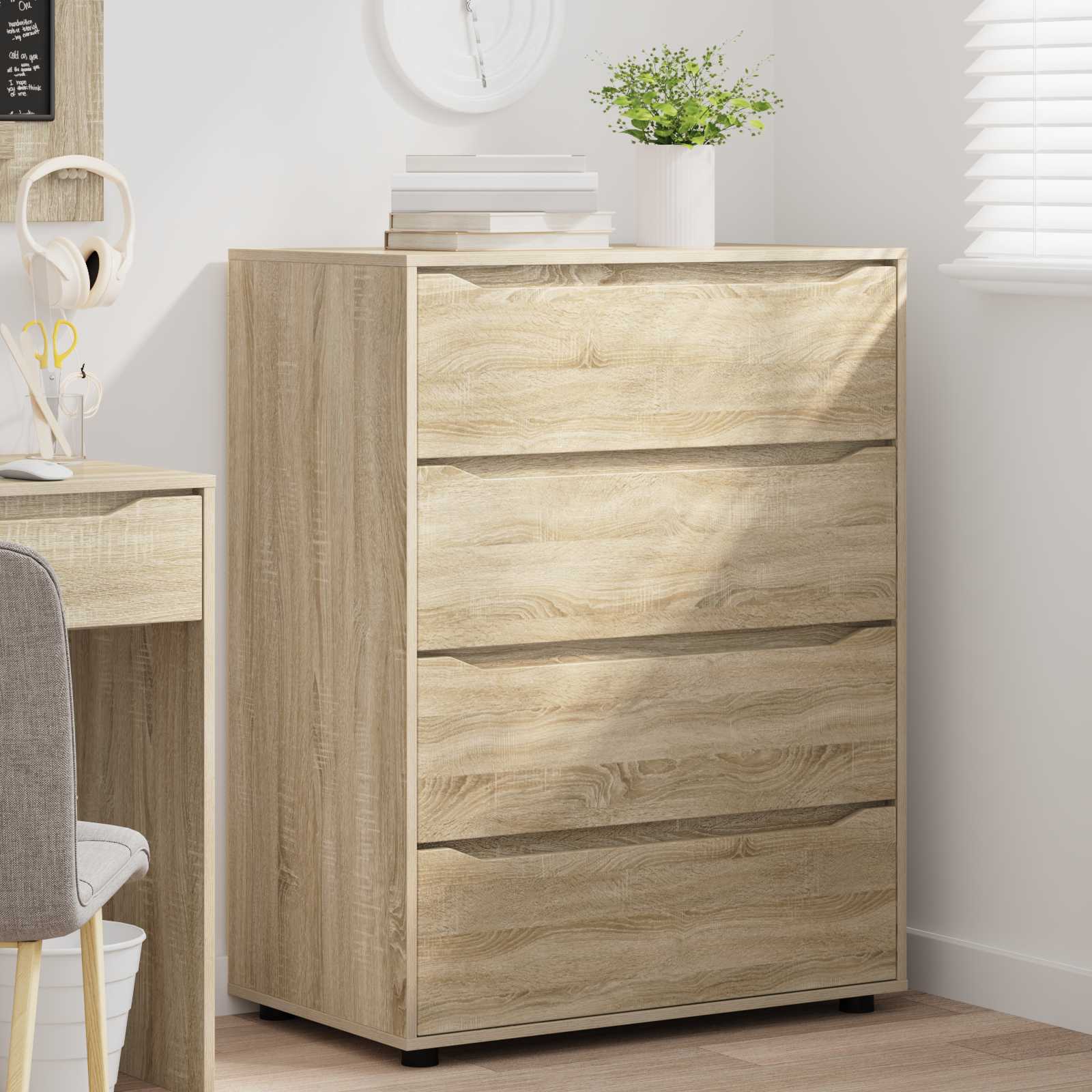 vidaXL Storage Cabinets 80 x 48 x 105 cm Engineered Wood Sonoma Oak 5