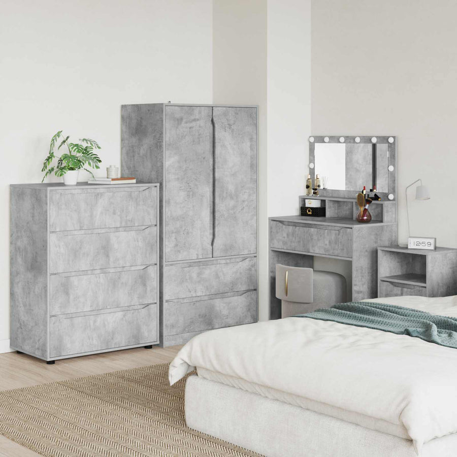 vidaXL Storage Cabinets 80 x 48 x 105 cm Engineered Wood Concrete Grey 1
