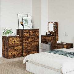 vidaXL Storage Cabinets 80 x 48 x 105 cm Engineered Wood Smoked Oak 4