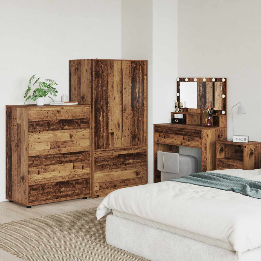vidaXL Storage Cabinets 80 x 48 x 105 cm Engineered Wood Old Wood 1