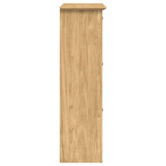 vidaXL Shoe Rack BODO 80 x 35 x 118 cm Engineered Wood Honey Brown 6